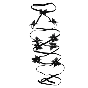 Lolita蝴蝶结绑带腿环朋克萝莉大腿环亚比风jk腿圈甜辣日系吊袜带