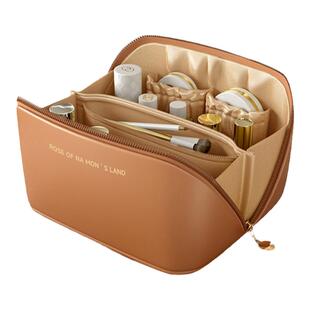 百草园化妆包女2025新款高端便携式化妆品收纳包大容量旅行洗漱包