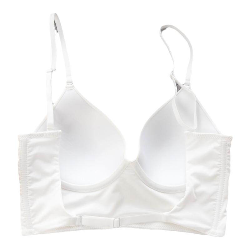 大露背双肩位可拆肩带薄款聚拢