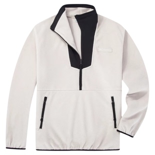 哥伦比亚Columbia户外女舒适保暖半拉链立领休闲套头抓绒衣AR5630