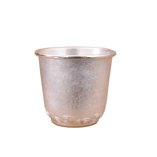 纯银时代 卷浪小酒杯纯银999手工银杯家用白酒杯送礼礼盒长辈40ml