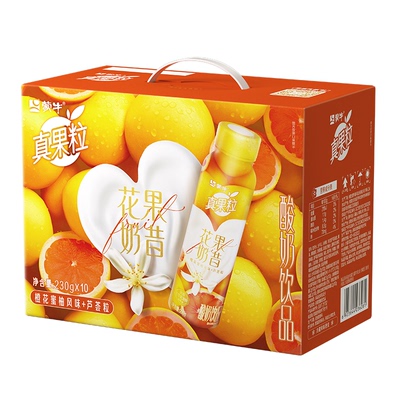 蒙牛真果粒花果奶昔洛神花草莓味
