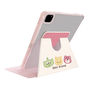 ipad保护壳air5适用苹果平板皮套ipadPro旋转2022新款mini6笔槽2/3代2021可爱10/11寸保护套2020九8全包4迷你