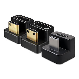 闪蛇180度typec便携显示器弯头mini hdmi转hdmi转换器公对母u型usb4全功能苹果iPhone转接口40gb便携屏数据线