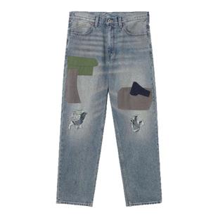 Levi's®SilverTab™男士美式复古时尚高街破洞宽松直筒牛仔裤