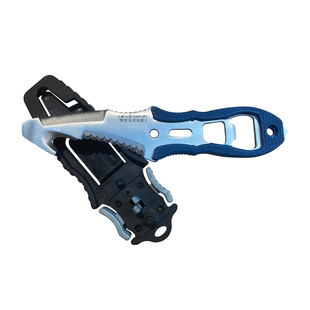 水趣多功能救援刀钛合金割绳器潜水铬钢刀水下开刃渔猎救生装备