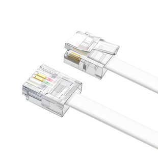 座机电话线2芯4芯成品电话跳线二四芯室外固话电动窗帘机连接线器