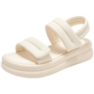 卓诗尼厚底凉鞋女夏2025新款时尚休闲运动外穿踩屎感魔术贴沙滩鞋