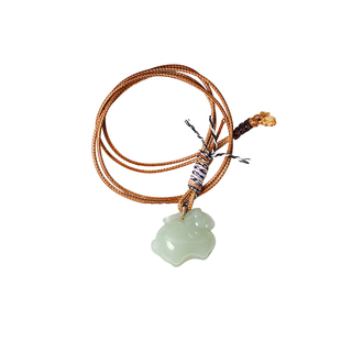 天然和田玉且末料雕刻唐马款吊坠 男女玉石马年生肖小马挂坠饰品