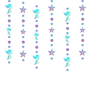 美人鱼海洋主题生日派对装饰贝壳拉花吊饰儿童聚会场景布置用品