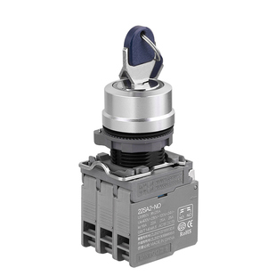 蓝波25A大电流金属钥匙钮旋钮按钮开关指示灯红绿色4常开4常闭