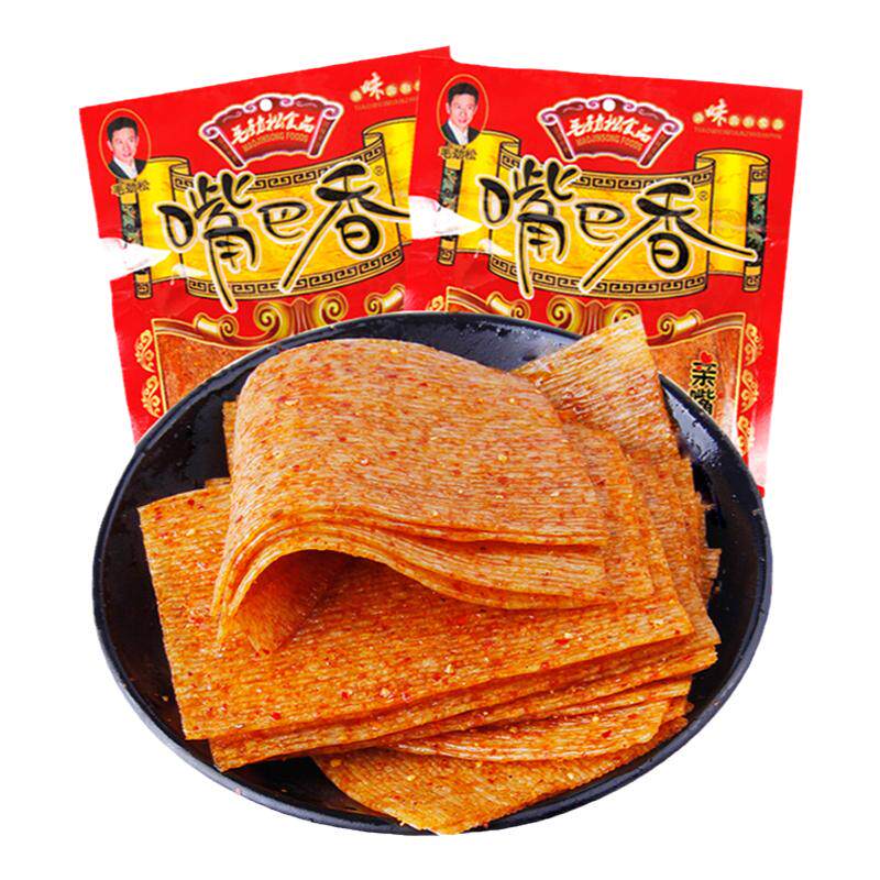 嘴巴香麻辣条亲嘴片大辣片面筋8090怀旧90后学生小时候的零食品