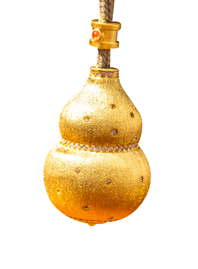 福禄·新中式拉丝点镶葫芦项链