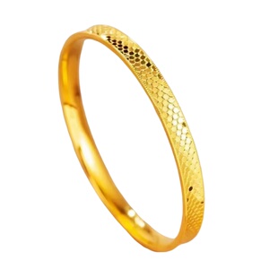 古法黄金包银龙鳞手镯女爆闪碎冰冰镯子经典蜂巢闭口实心手环礼物