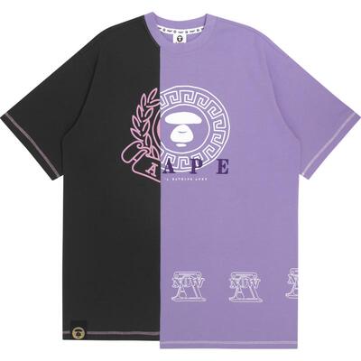 Aape旗舰店女装春夏猿人字母多色撞色不规则潮流连衣裙8411XXI