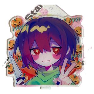 【幕醒森林】传说之下undertale周边chara frisk吧唧钥匙扣明信片