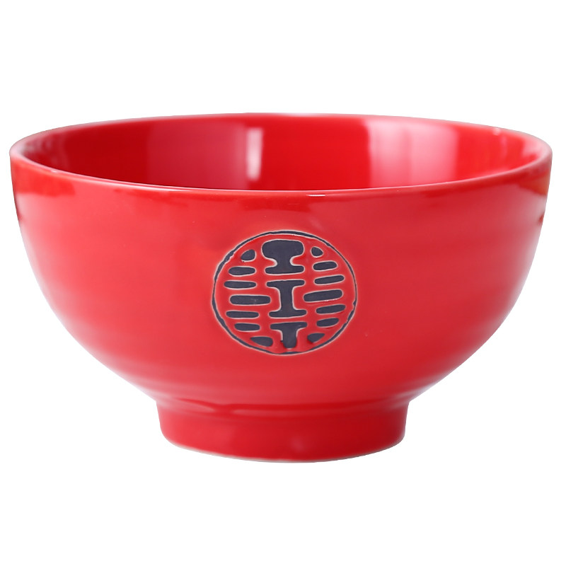 0饭碗风网红色婚庆陪嫁用品回礼