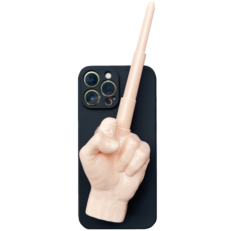 恶搞怪竖中指手机壳苹果15promax立体伸缩中指适用iPhone14Pro个性创意13情侣鄙视搞笑12解压发泄11整蛊
