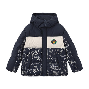 clanc潮牌童装25冬季新品男童保暖棉服连帽加厚洋气