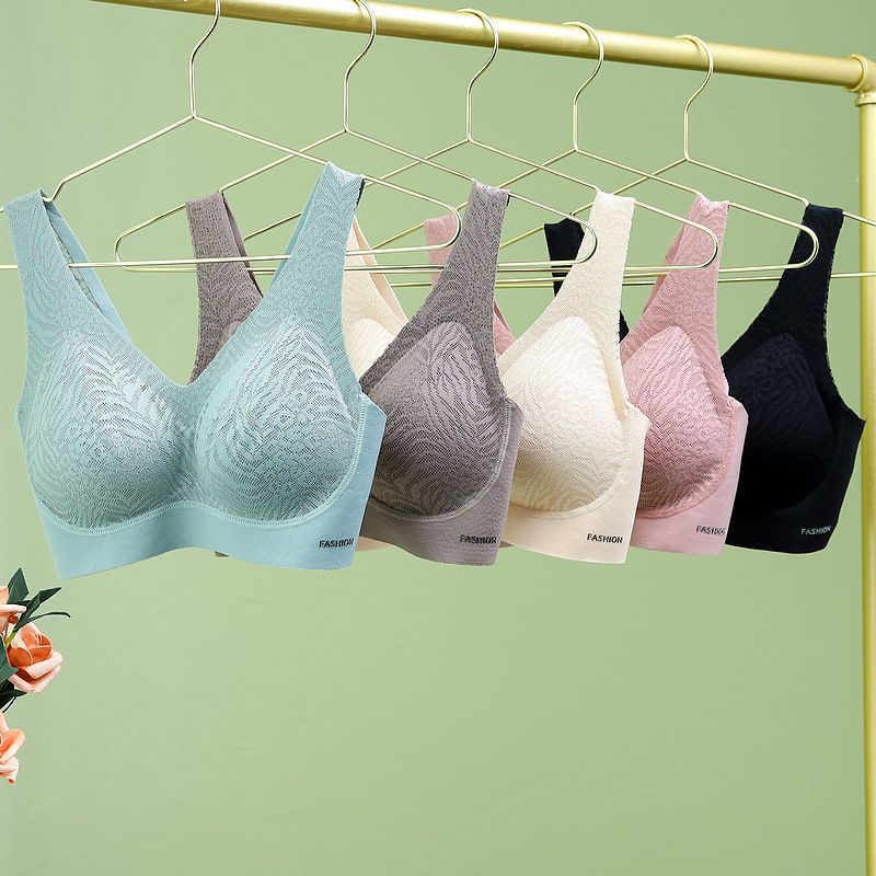 新品乳胶内衣女聚拢胸罩无痕舒适调整型美背背心性感运动文胸bra