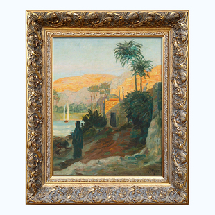 复古金色画框实木相框 定制尺寸实木画框 框宽度9.2cm厚度5.2cm