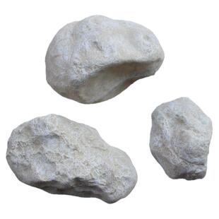 仿真白色石头造景摆件庭院玻璃钢雕塑草坪公园园林景观装饰假石头