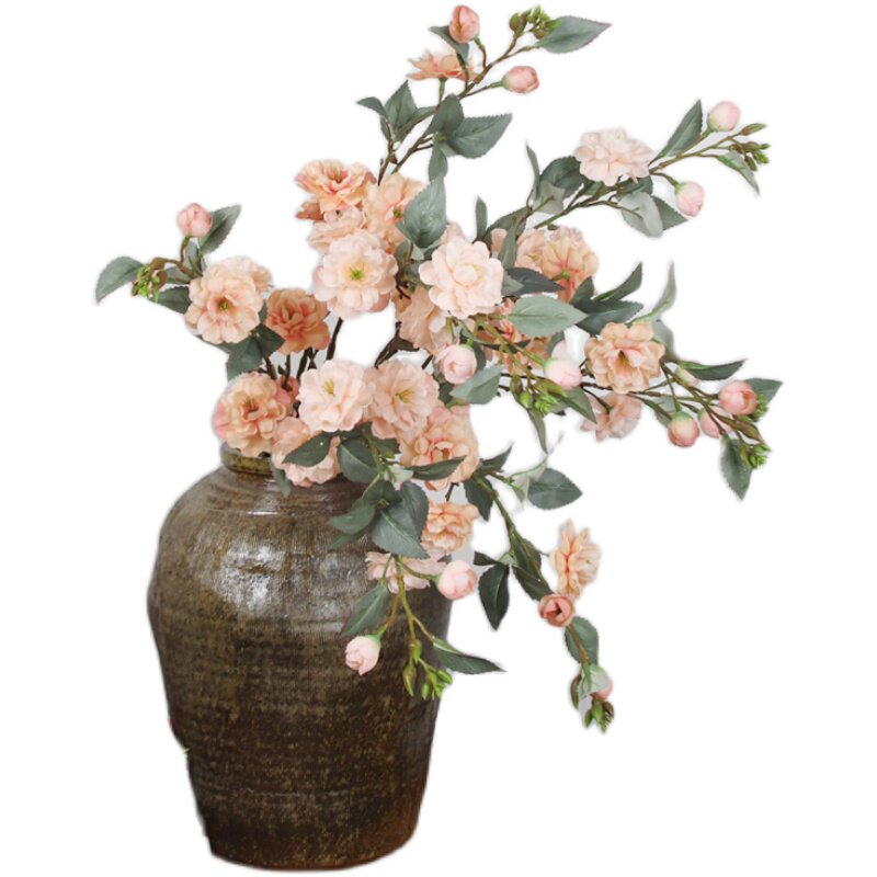 猫先生古风客厅仿真花茶花绢花
