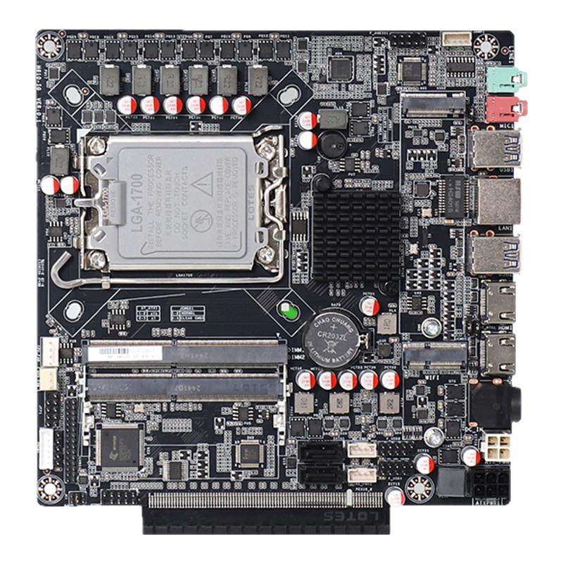 英宇达H610独显PCIE-X16主板ITX办公一体机主板酷睿台式12-14代