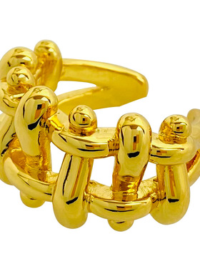 栅栏不规则条纹戒指女