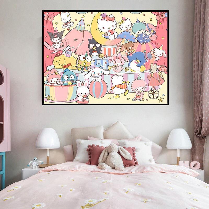 儿童手工diy钻石画2025新款 卡通动物小幅贴钻十字绣卧室床头满钻