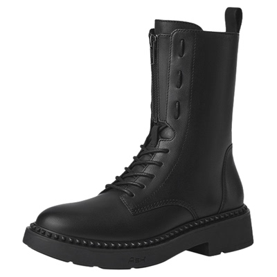 ASH女靴2025秋冬新款MISTY真皮马丁靴厚底圆头拉链短筒机车靴