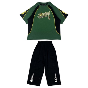 迪克家嘻哈童装潮牌街舞女孩套装美式hiphop炸街儿童街舞服装男童