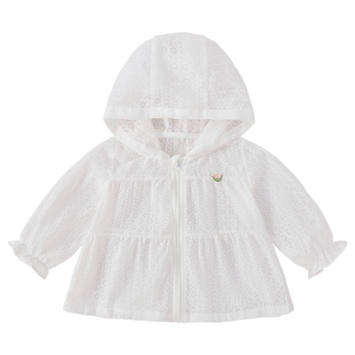 [7A抗菌]女童外套小童夏日薄款连帽上衣儿童夏装长袖宝宝夏季衣服