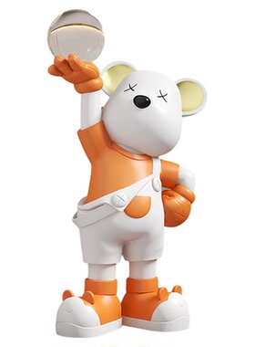 时来运转暴力熊客厅玄关桌面小摆件酒柜软装饰品家居办公室