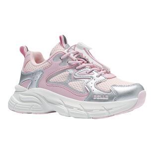 百丽童鞋女童运动鞋春季新款粉色网面透气女孩宝宝儿童休闲老爹鞋