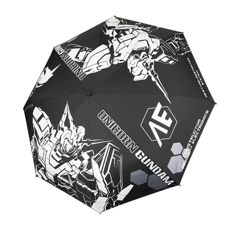 原创设计高达rx0黑胶涂层晴雨伞
