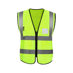 交通反光背心安全马甲工地施工环卫安全服定制印字骑行黄色反光衣