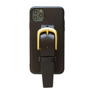 孟鹤堂小红书同款适用iPhone15promax牛皮带手腕带16promax皮带手机壳苹果14Pro保护套支架原创小众皮质13