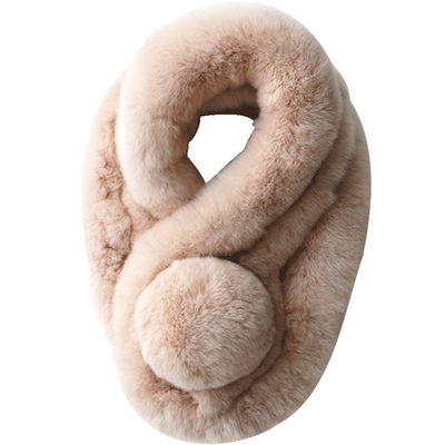 獭兔毛绒球球整皮草软妹潮流围脖