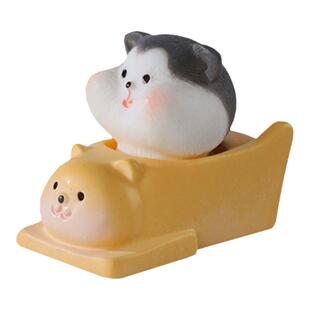 可爱运动会小猫摆件创意手工多肉花盆溜冰滑雪树脂动物蛋糕装饰品