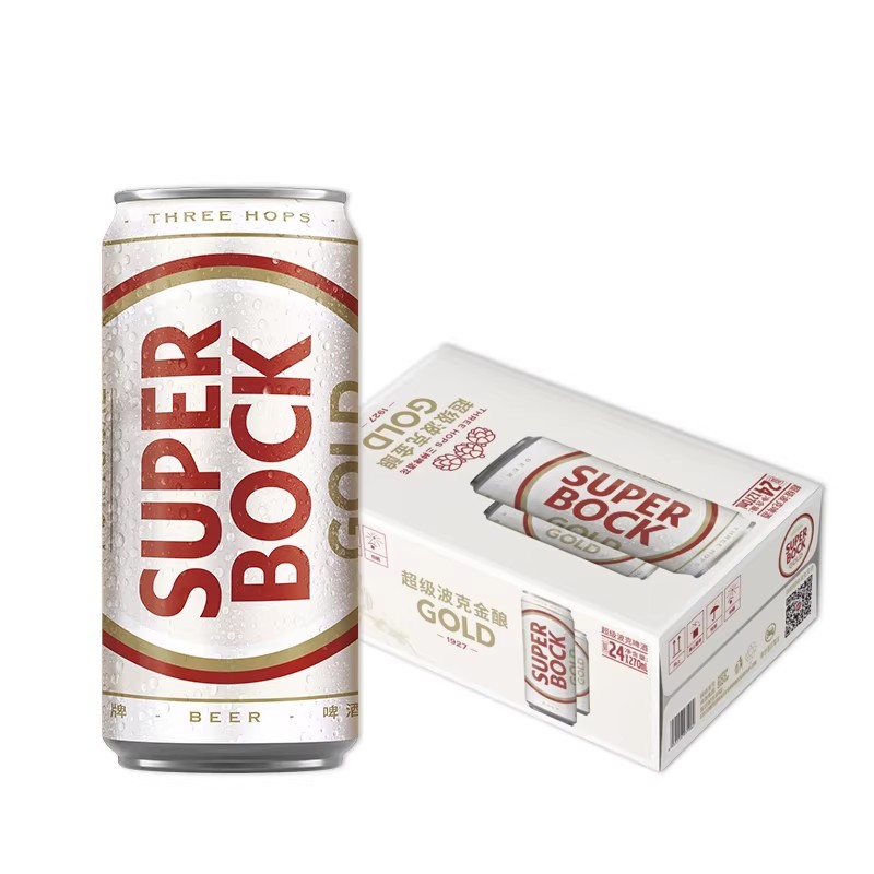SUPERBOCK超级波克金酿三花啤酒270ml*24听整箱装3花3.7度