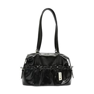 三福挎包春季中性休闲抽口波士顿包质感时尚休闲女包519963