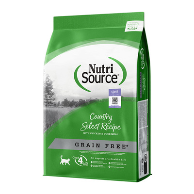 【肠道健康】Nutrisource甄萃经典无谷鸡单一低敏鸡肉进口全猫粮