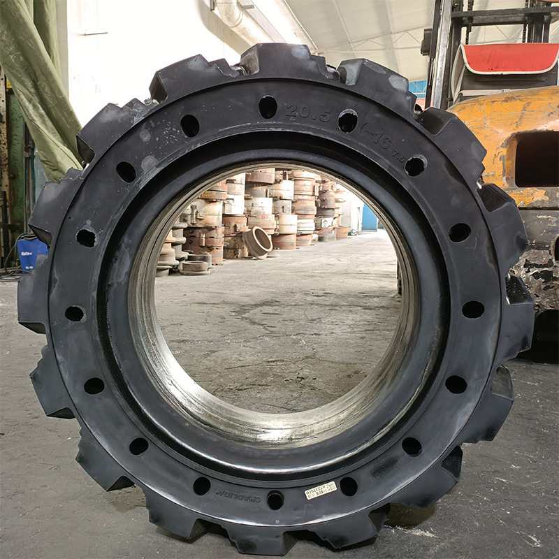 铲车实心胎20.5/70-16铲运机后轮20.5/70-16 50铲车后轮实心轮胎