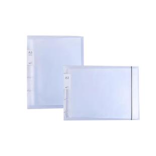 a3文件夹透明插页横版竖款活页资料册档案夹打孔可拆卸8k翻页8开加厚奖状海报素描画纸收纳袋动漫画册作品集
