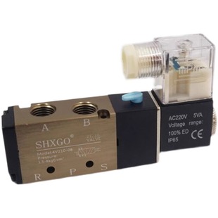 上海新恭SHXGO两位五通电磁换向阀4V210-08/4V310-10/4V410-15/3V