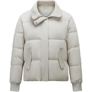 【关晓彤同款】安踏短款羽绒服女保暖拼接翻领羽绒夹克162547914