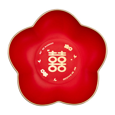 羽括【喜庆花朵果盘】结婚专用