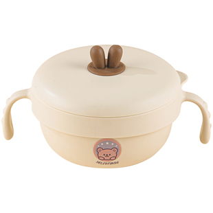 316不锈钢宝宝辅食碗注水保温婴幼专用米粉吃饭恒温吸盘儿童餐具