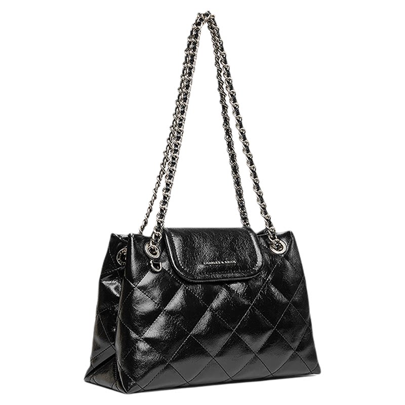 CHARLES&KEITH26秋新品CK2-90151648时尚菱格链条包中号腋下包女